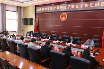 王靖来武调研电子商务工作并指导孵化基地管理